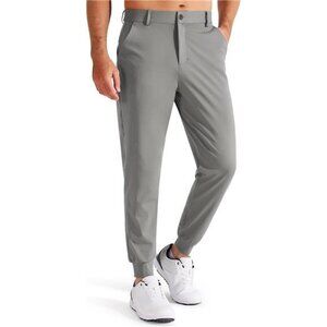 Men's 4-Way Stretch Golf Joggers with Pockets Slim Fit Work Dress Pants Athletic